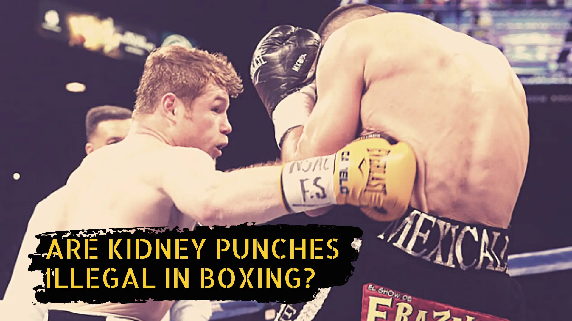 A kidney punch in boxing
