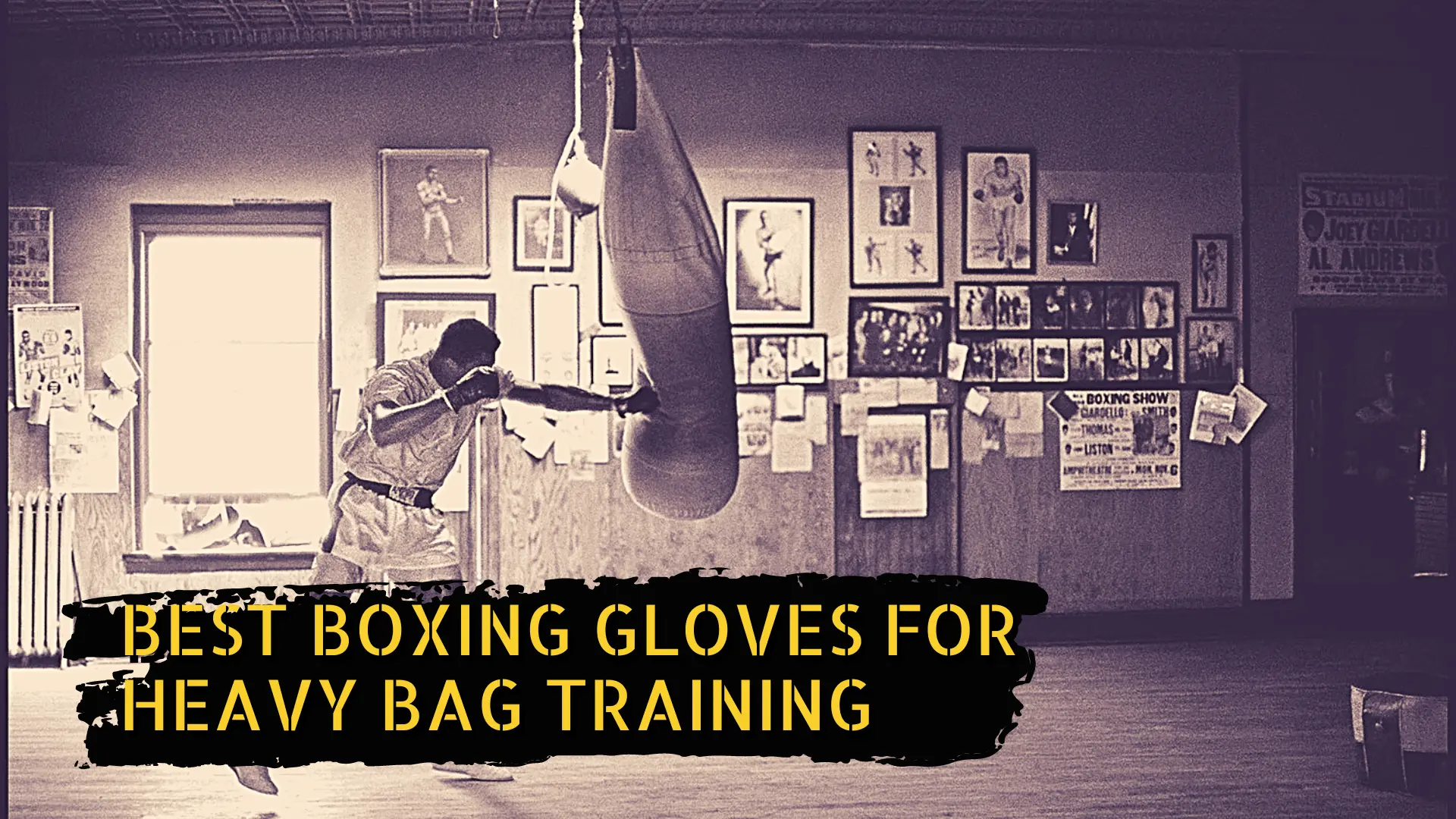 Mohammad Ali training and the title "Best boxing gloves for heavy bag training"